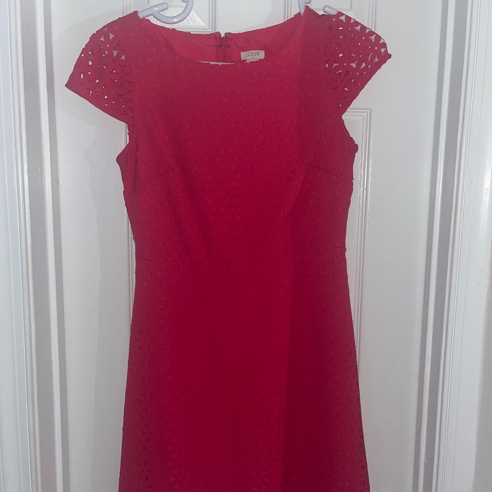 J crew pink mid thigh length dress